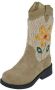 Shoesme suède cowboylaarzen beige Bruin Meisjes Suede Bloemen 28 - Thumbnail 3