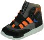 Shoesme RF21W041 C hoge leren sneakers zwart oranje - Thumbnail 3