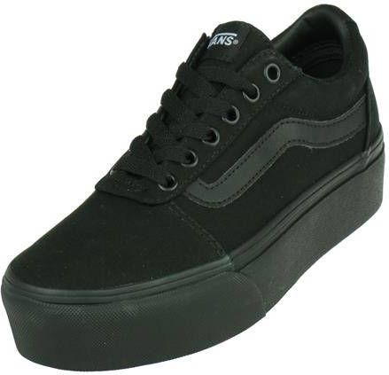 Vans Ward Platform Dames Sneakers (Canvas) Black Black - Foto 4