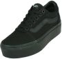 Vans Ward Platform Dames Sneakers (Canvas) Black Black - Thumbnail 3