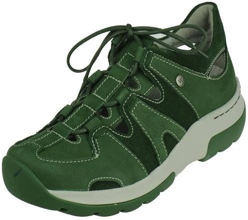 Wolky Shoe > Outlet > Veterschoenen Nortec mosgroen nubuck