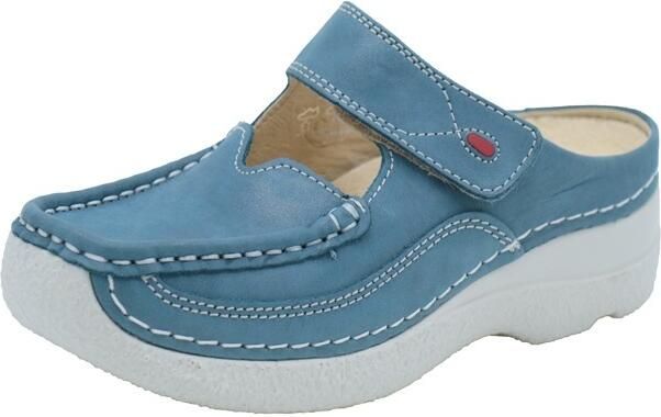 Wolky Dames Klompen 06227 Roll Slipper Blauw - Foto 3