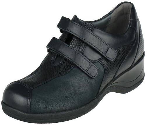 Xsensible Lucia 10027.2.245 blauwe klittenbandschoenen met stretchleer wijdte H - Foto 10