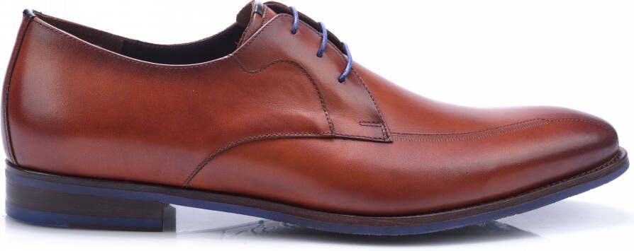 Floris van bommel De Stijler 25.00 Dark Cognac H-Wijdte Veterschoenen - Foto 3