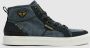 PME Legend Blauwe Leren High-Top Sneakers met Zwarte Accenten Blue Heren - Thumbnail 3