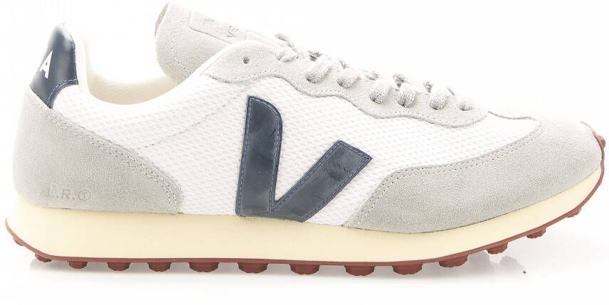 Veja Grijze Suède Sneaker met Blauw Logo Detail Gray - Foto 16