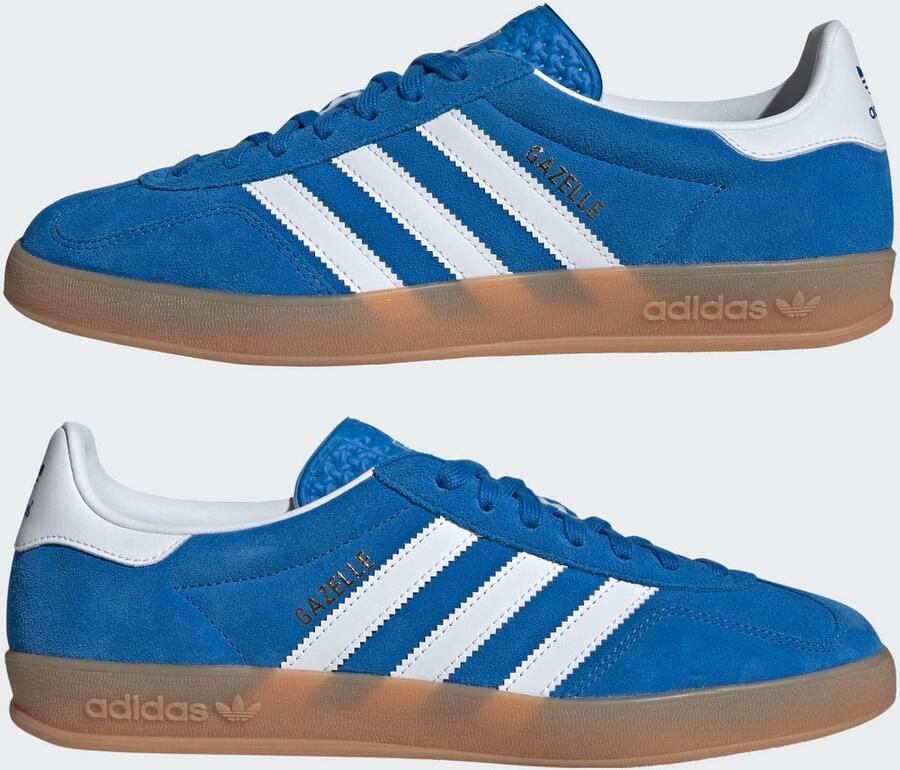 Adidas Originals Gazelle Indoor Blue Bird Cloud White Gum- Dames Blue Bird Cloud White Gum - Foto 8
