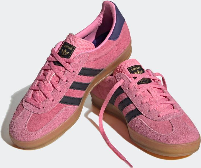 Adidas Originals Gazelle Indoor W Sneaker Gazelle bliss pink core black collegiate purple maat: 36 2 3 beschikbare maaten:36 2 3 38 40 2 3 - Foto 9