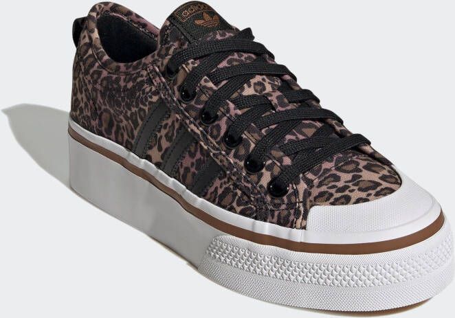 Adidas Originals Nizza Platform sneakers zwart wit bruin