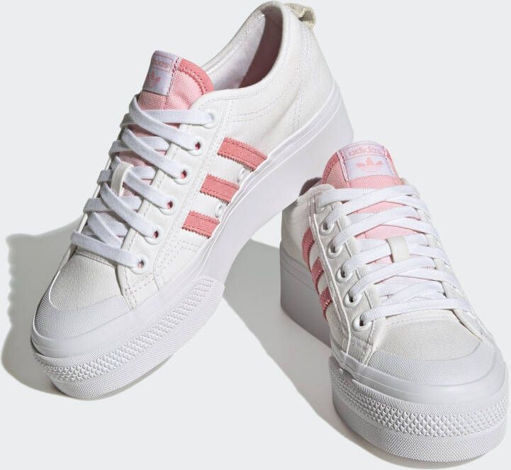 Adidas Originals Nizza Platform sneakers wit roze - Foto 2