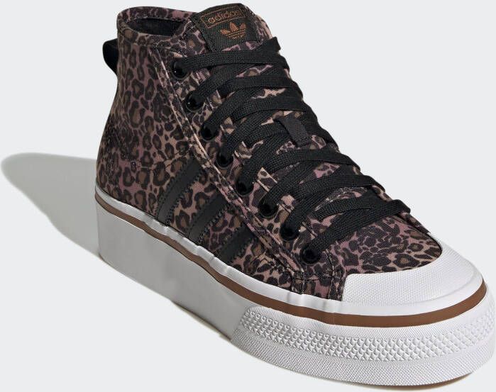 Adidas Originals Nizza Platform sneakers zwart bruin wit