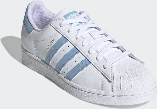 Toepassing het formulier spiegel Adidas Originals Superstar sneakers wit lichtblauw - Schoenen.nl