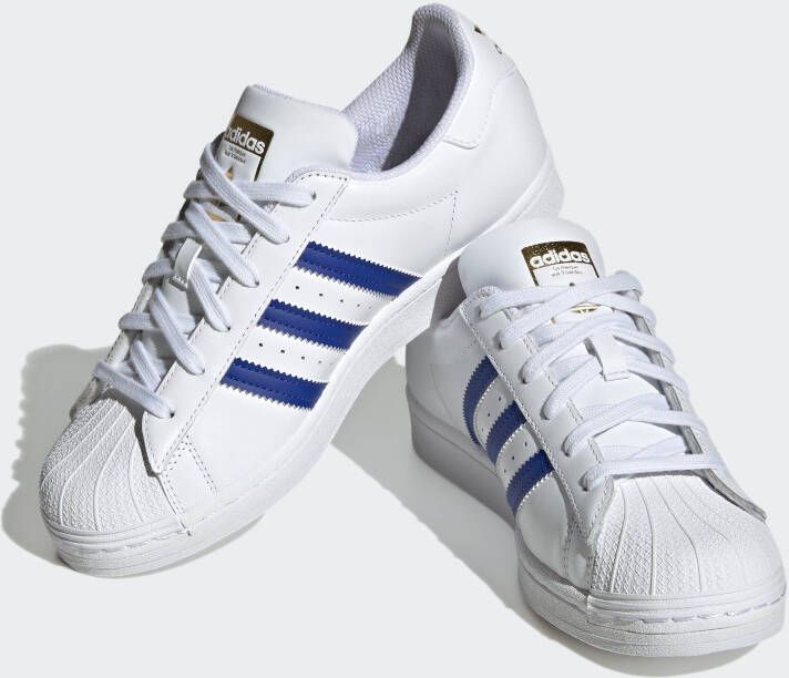 Adidas ORIGINALS Superstar Sneakers Ftwr White Semi Lucid Blue Gold Metalic - Foto 3