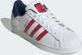 Adidas Originals Superstar sneakers wit donkerblauw rood - Thumbnail 2