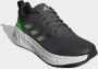 Adidas Performance Questar hardloopschoenen grijs groen zwart - Thumbnail 4