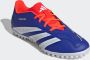 Adidas Predator Club Turf Voetbalschoenen Lucid Blue Cloud White Solar Red- Lucid Blue Cloud White Solar Red - Thumbnail 4