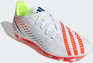 Adidas Predator Edge.4 Gras Kunstgras Voetbalschoenen (FxG) Wit Geel Blauw