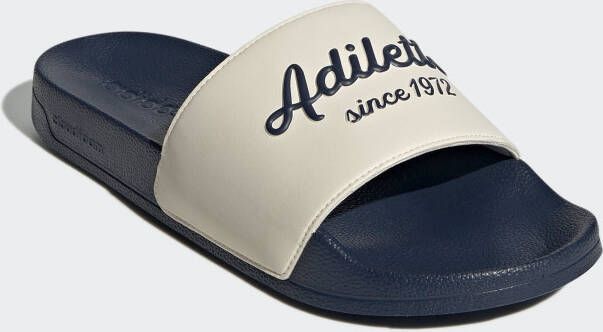 Adidas Adilette Shower with Lettering Sandalen blauw beige - Foto 3