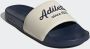 Adidas Adilette Shower with Lettering Sandalen blauw beige - Thumbnail 3