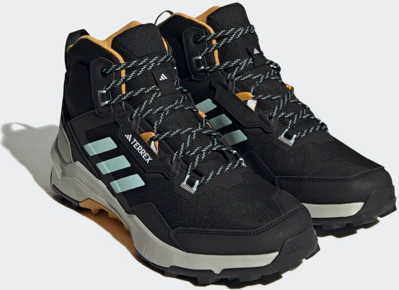 Adidas Terrex AX4 Mid GTX Wandelschoenen Heren Core Black Semi Flash Aqua Preloved Yellow - Foto 3
