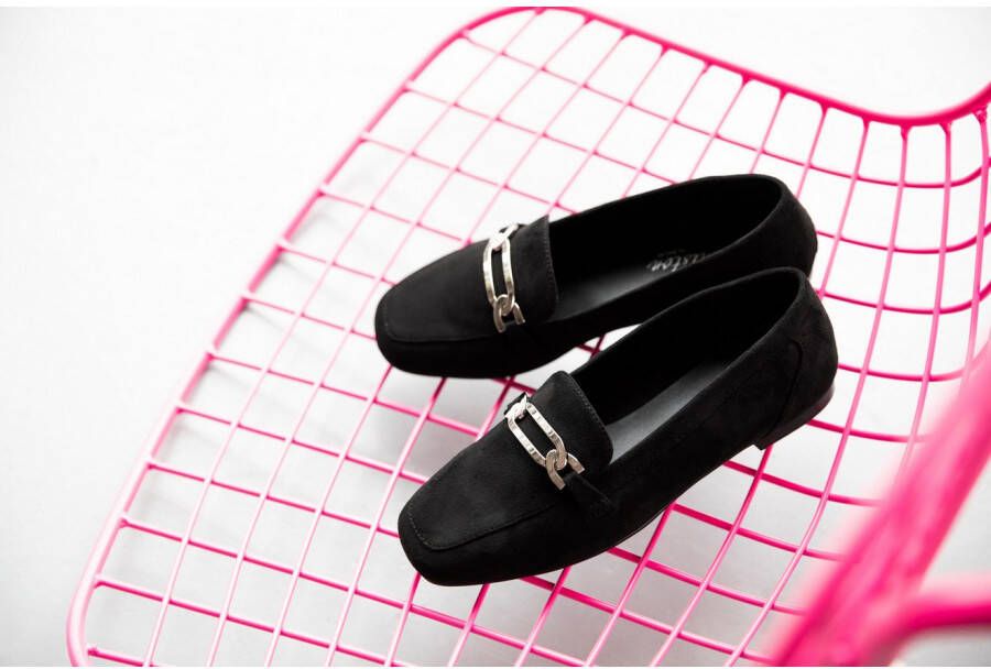 Aniston SHOES Loafers slippers instapschoen flats decoratieve gesp nieuwe collectie