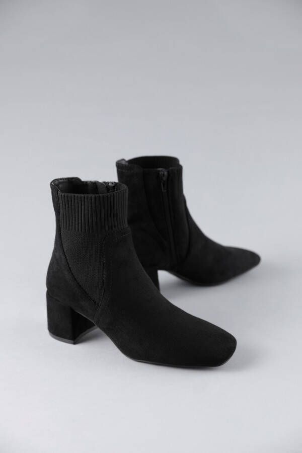 Aniston SHOES Laarsjes blokhak vierkante vorm met brei-inzet nieuwe collectie