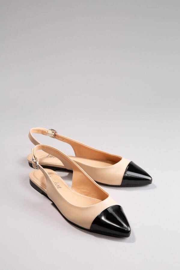 Aniston SHOES Slingback pumps flat zomerschoen lakpunt in smalle vorm