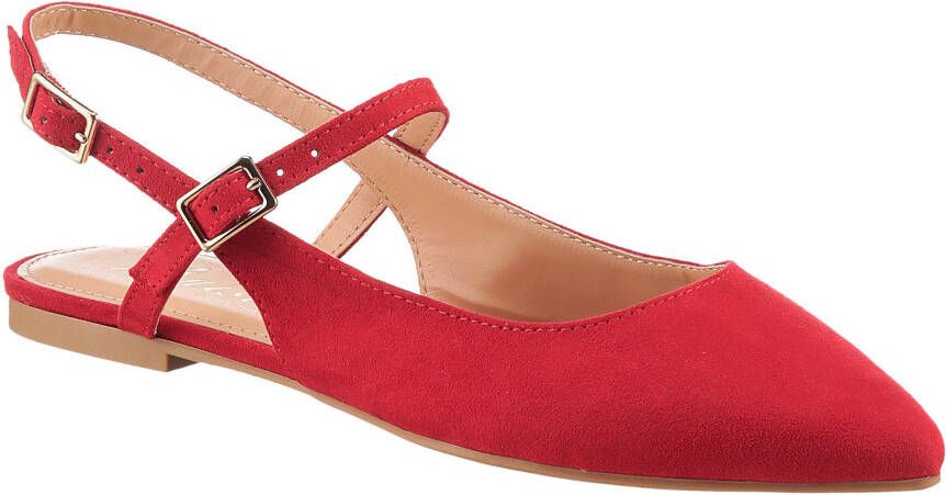 Aniston SHOES Slingback pumps Flat zomerschoen riemsandaal nieuwe COLLECTIE smalle vorm
