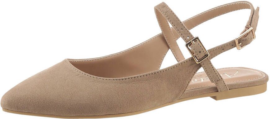 Aniston SHOES Slingback pumps Flat zomerschoen riemsandaal nieuwe COLLECTIE smalle vorm