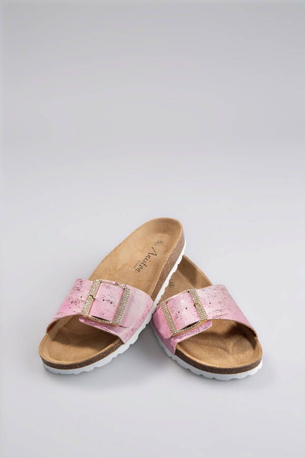 Aniston SHOES Slippers zomerschoen strandschoen glitterstenen nieuwe collectie