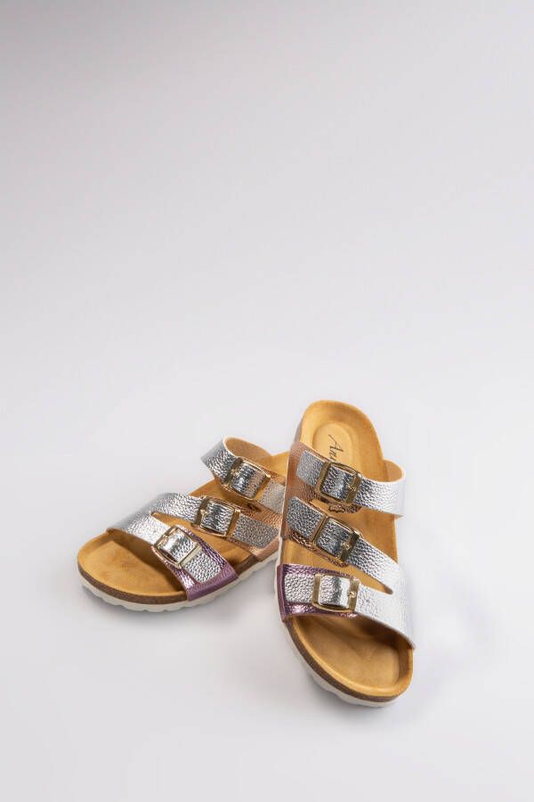 Aniston SHOES Slippers zomerschoen strandschoen vakantieschoen metallic nieuwe collectie
