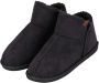 Apollo Pantoffels LADIES HOME BOOTS SUEDE met logo-embossing en knusse warme binnenvoering - Thumbnail 1
