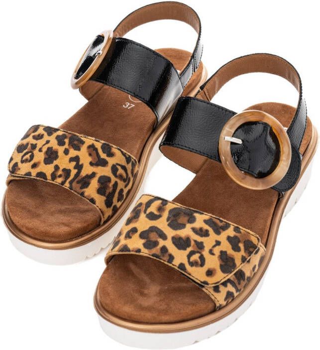 Ara Sandalen Bilbao Wig sandalen plateau sandalen met klittenbandsluitingen G-wijdte
