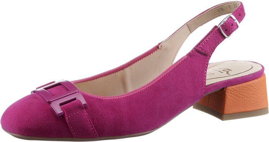 Ara Slingback pumps Graz avondschoen zomerschoen blokhak in afgeronde vorm - Foto 1
