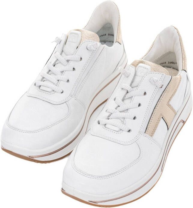 Ara Slip-on sneakers Sapporo vrijetijdsschoen veterschoen met frotté voering h-breedte