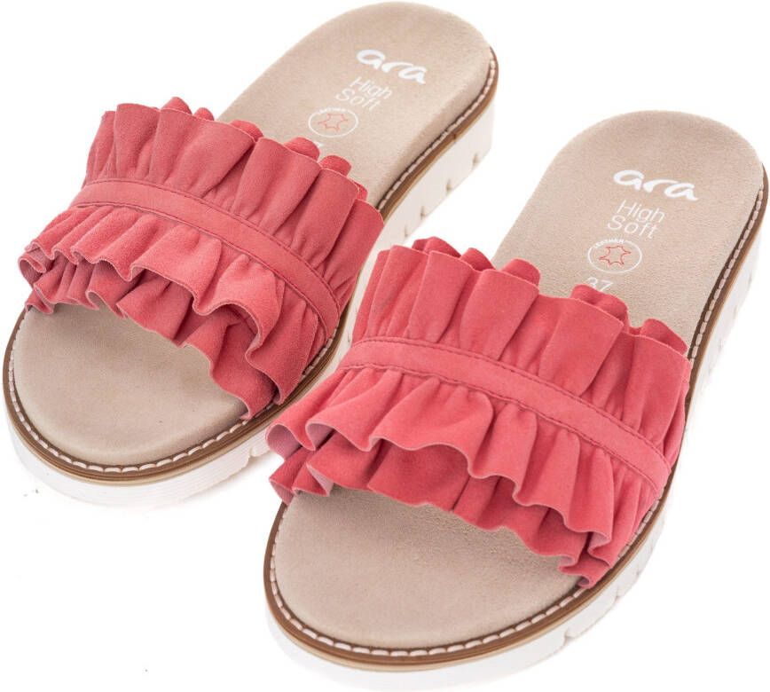 Ara Slippers KENT slides flats sandaal met geplooide bandage