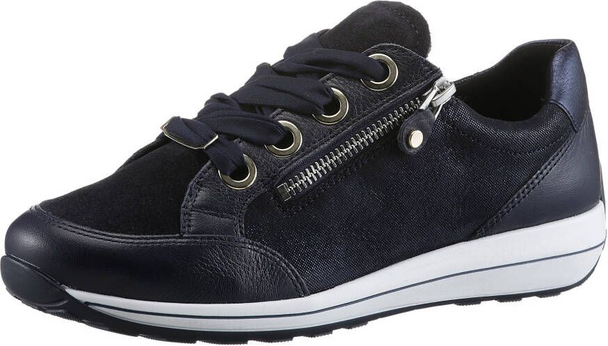 Ara sneaker art. 12-44587 22 blauw veter rits H leest - Foto 2