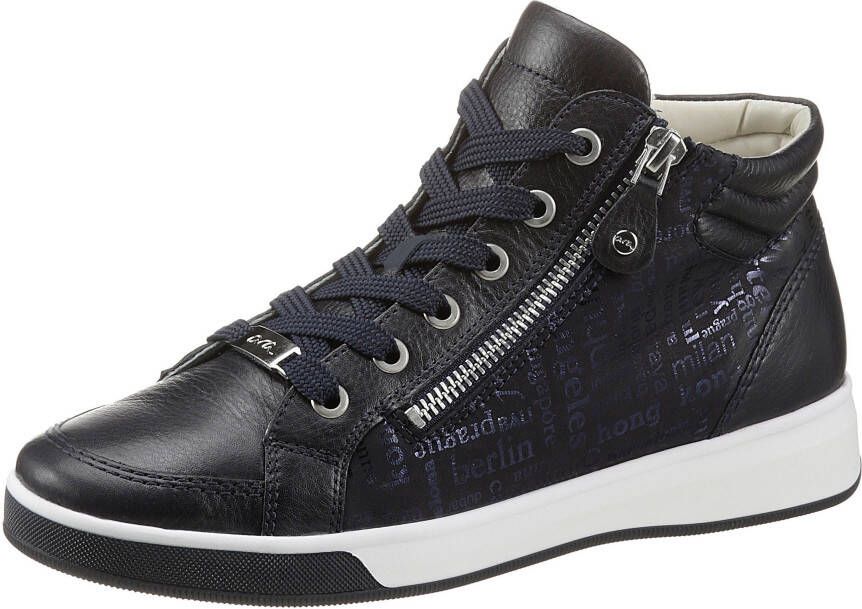 ara Veterschoenen bruin-wolwit wetlook Schoenen Lage schoenen Veterschoenen 