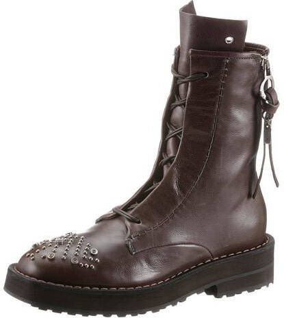 A.S. 98 A.S.98 Hoge veterschoenen CHIMICA met contrast doorstiknaad