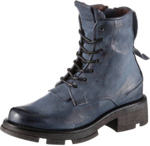A.S.98 Hoge veterschoenen LANE met band bij de hiel