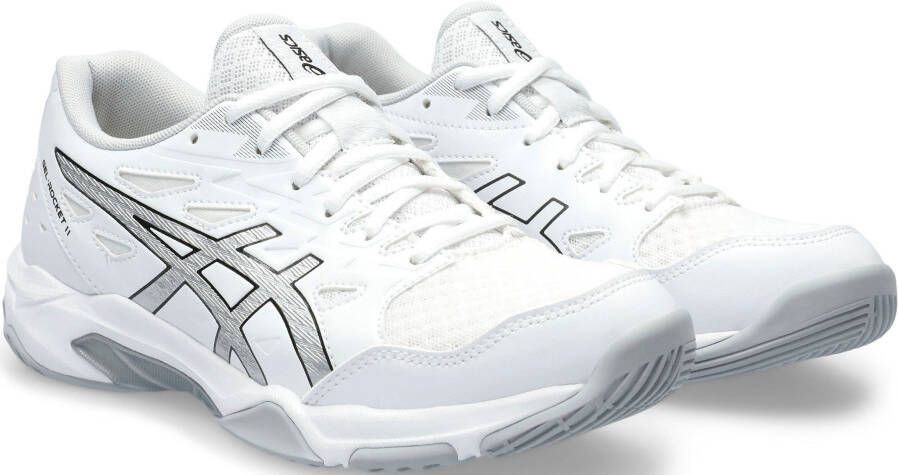 ASICS Gel-Rocket 11 W White pure silver Hockey Hockeyschoenen Zaal - Foto 3