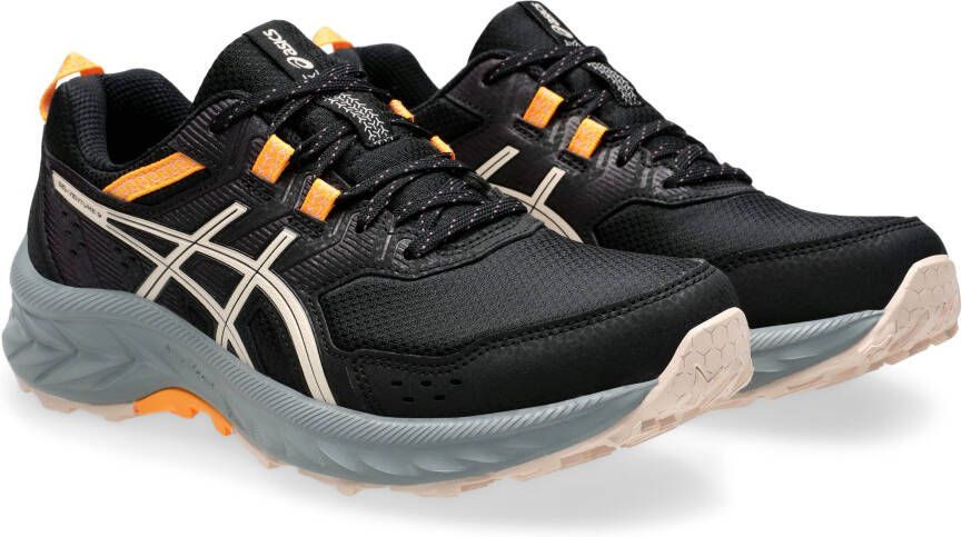 ASICS Gel-Venture hardloopschoenen zwart lichtroze oranje - Foto 2