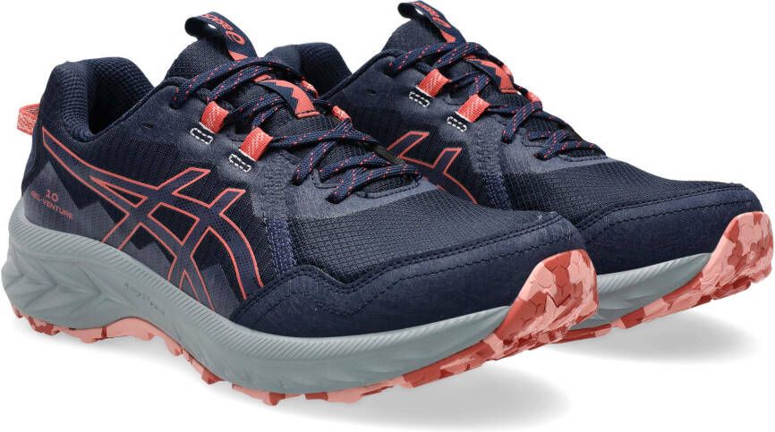 ASICS Gel-Venture 10 hardloopschoenen donkerblauw koraalrood - Foto 3