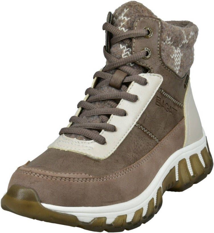 BAGATT Hoge veterschoenen met mooie gebreide kraag