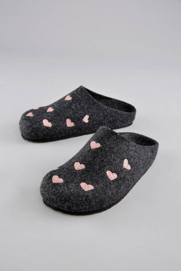 BIO Life Clogs Pantoffel homeslipper met hartjes-borduurwerk NIEUWE COLLECTIE