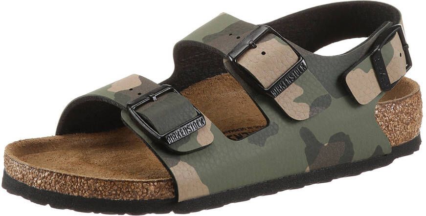Birkenstock Sandalen Milano kids desert soil camo met gespsluitingen
