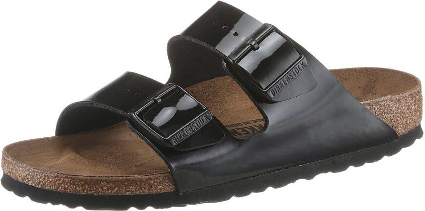 Birkenstock Slippers ARIZONA PATENT in glanzende lak-look schoenwijdte: smal
