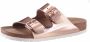 Birkenstock Slippers ARIZONA SFB in smalle schoenwijdte metallic-look met soft-voetbed - Thumbnail 4