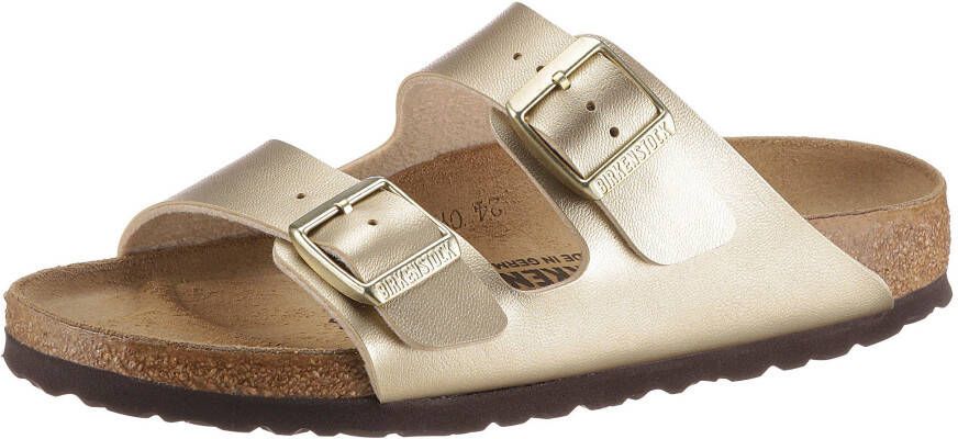 Birkenstock Slippers Arizona van glanzende birko-flor schoenwijdte: smal