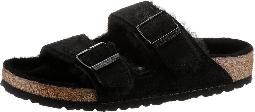 Birkenstock Slippers Arizona VL Sheepskin met twee verstelbare gespriempjes